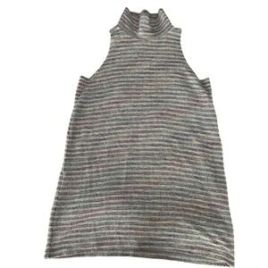 Anthropologie Sleeveless Knit Dress Striped Mock Neck Casual Comfy Size XL
